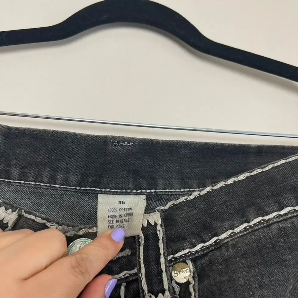 Rock Revival X True Religion Smeat Vintage‎ Washed Embroidered Distressed Jeans